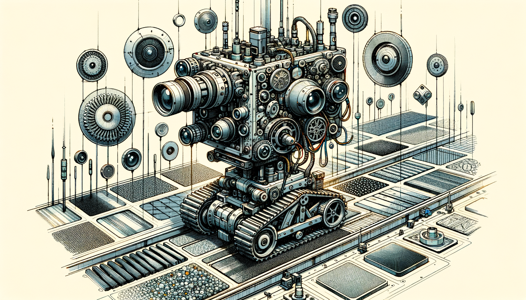 A vision inspection robot equipped with advanced cameras and sensors