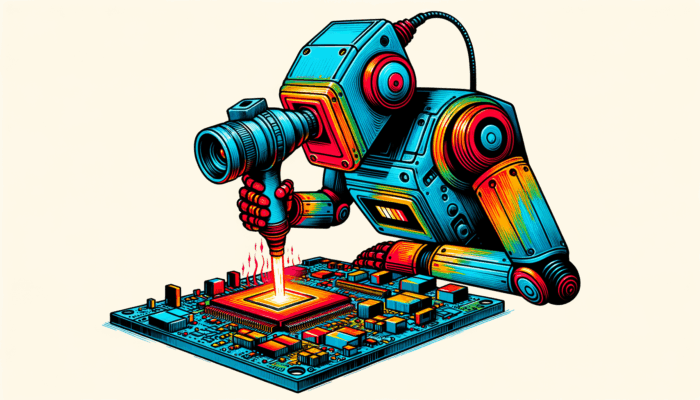 A thermal imaging robot equipped with a camera