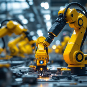 A photograph of capture a photograph of the universal robots ur20 in action within an industrial setting