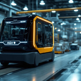 A photograph of a sleek