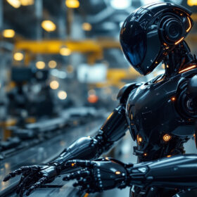 A photograph of a sleek