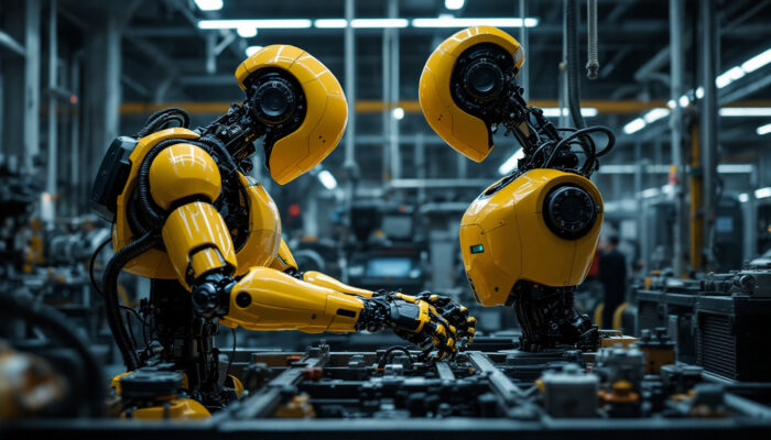 A photograph of capture a photograph of tesla's humanoid robot