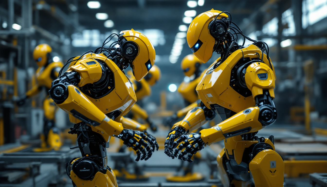 A photograph of a boston dynamics robot in action within an industrial setting