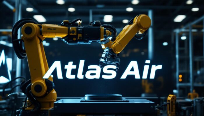 A photograph of a sleek industrial robotic arm in action