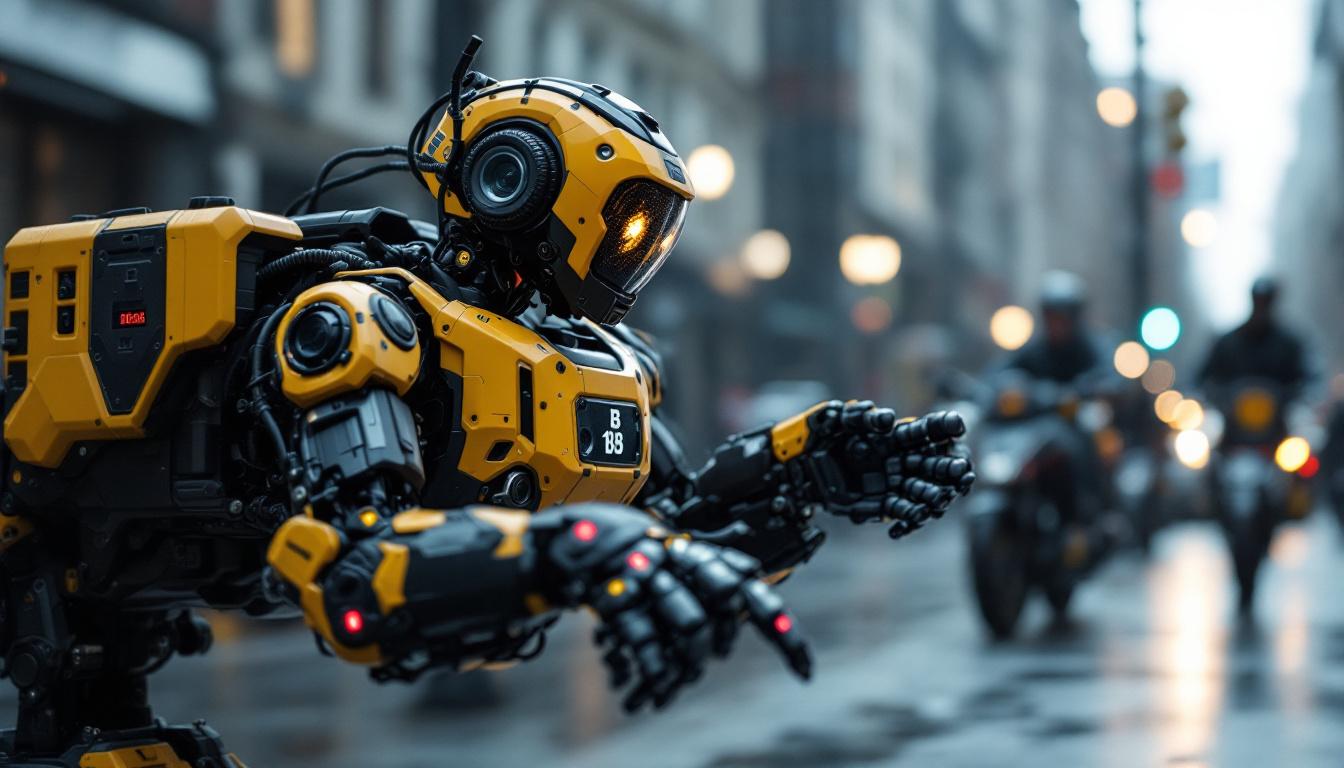 A photograph of a boston bomb squad robot in action