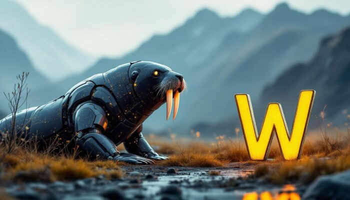 A photograph of a sleek industrial robot in action