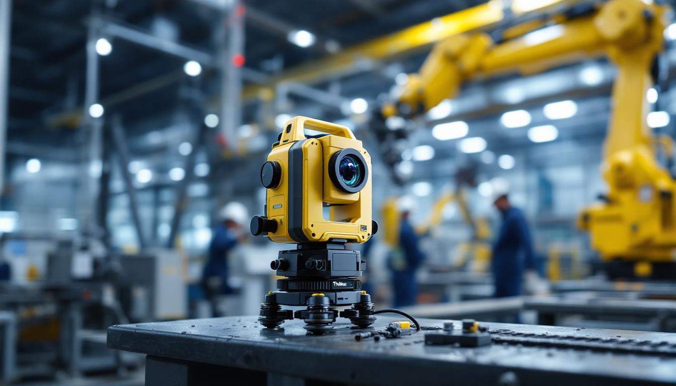 A photograph of capture a photograph of a trimble base station in an industrial setting