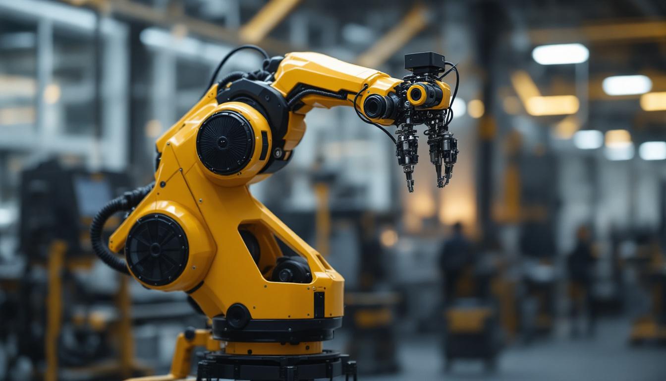 A photograph of capture a photograph of an open-source robotic arm in action