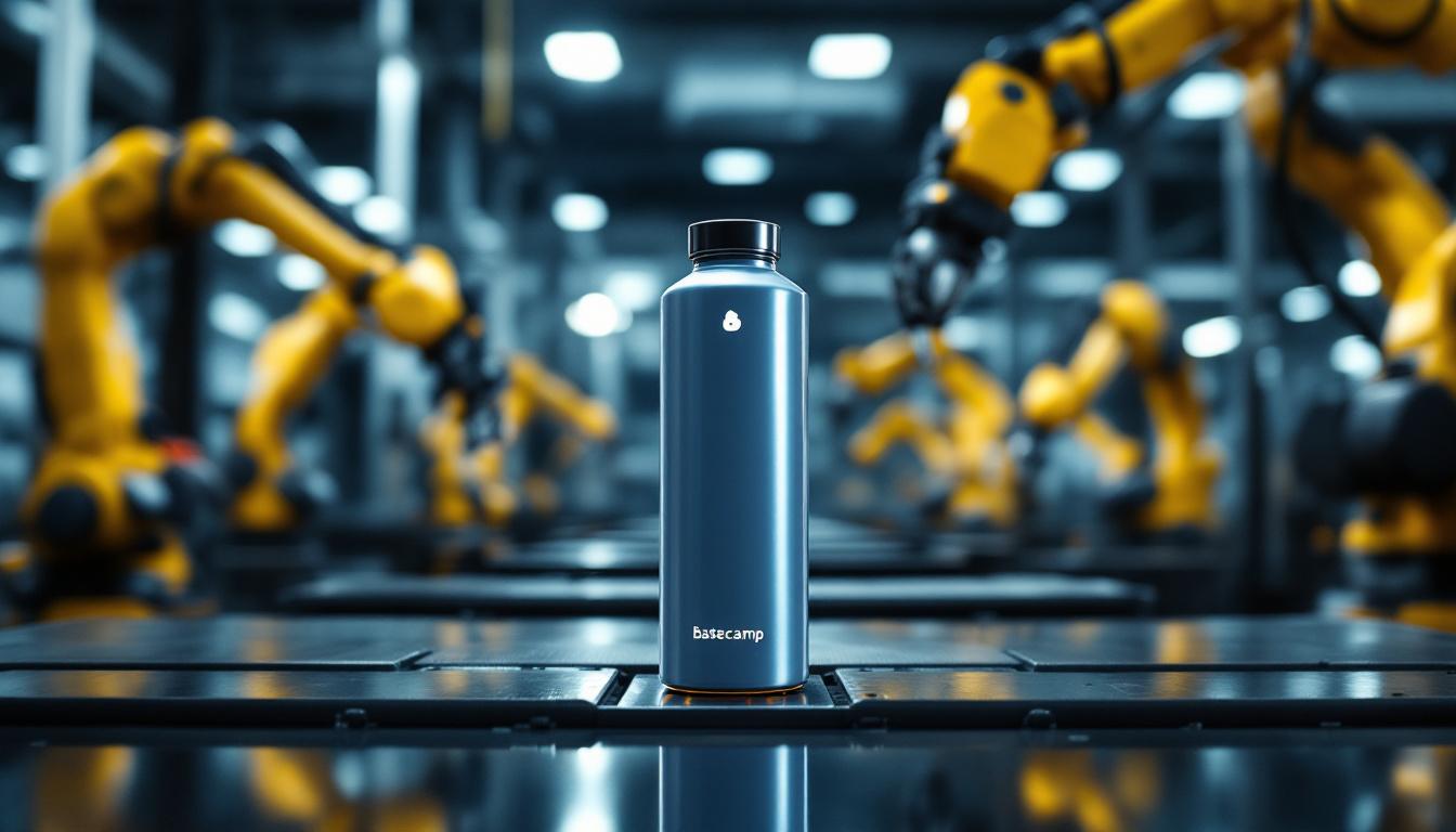 A photograph of a sleek