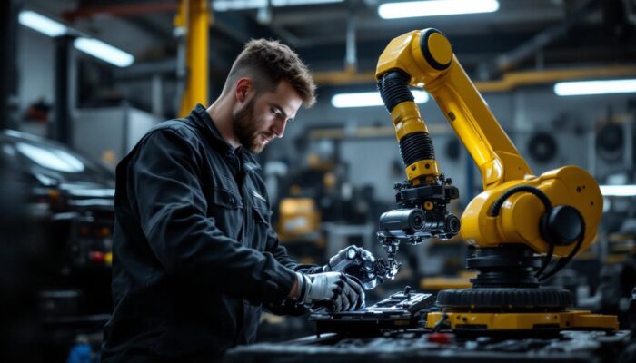 A photograph of a mobile mechanic in action