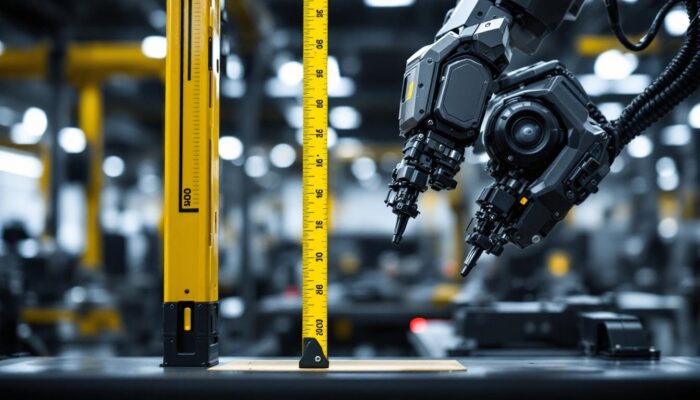 A photograph of a sleek industrial robot in action