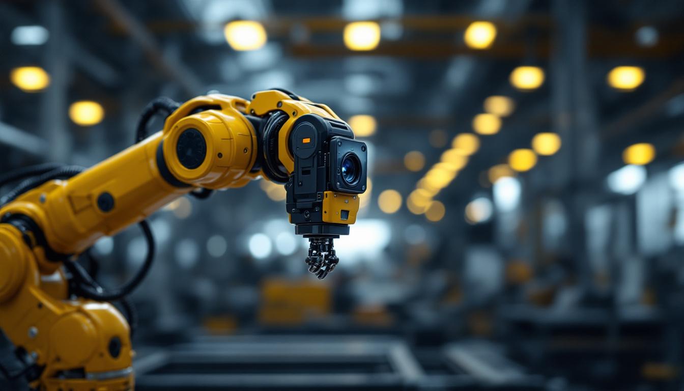 A photograph of a robotic arm equipped with a high-tech camera