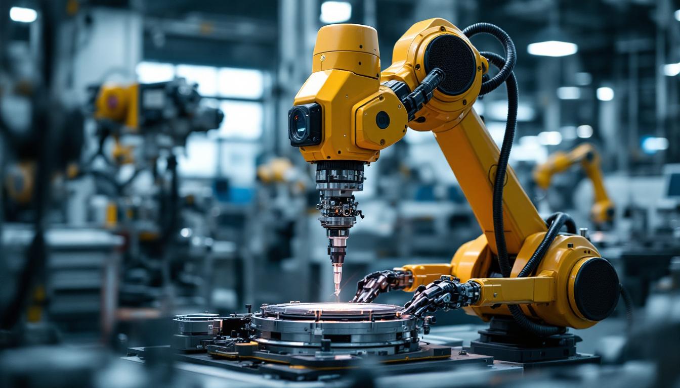 A photograph of a boston scientific industrial robot in action