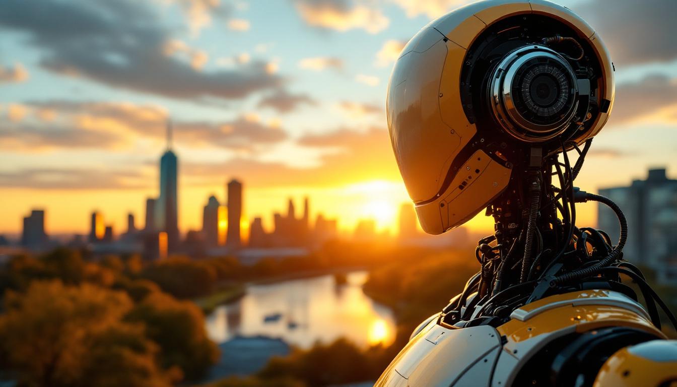 A photograph of capture a photograph of a vibrant boston skyline during the warm