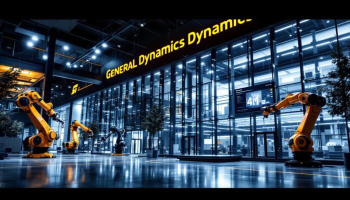 A photograph of capture a photograph of the general dynamics headquarters showcasing its modern architecture