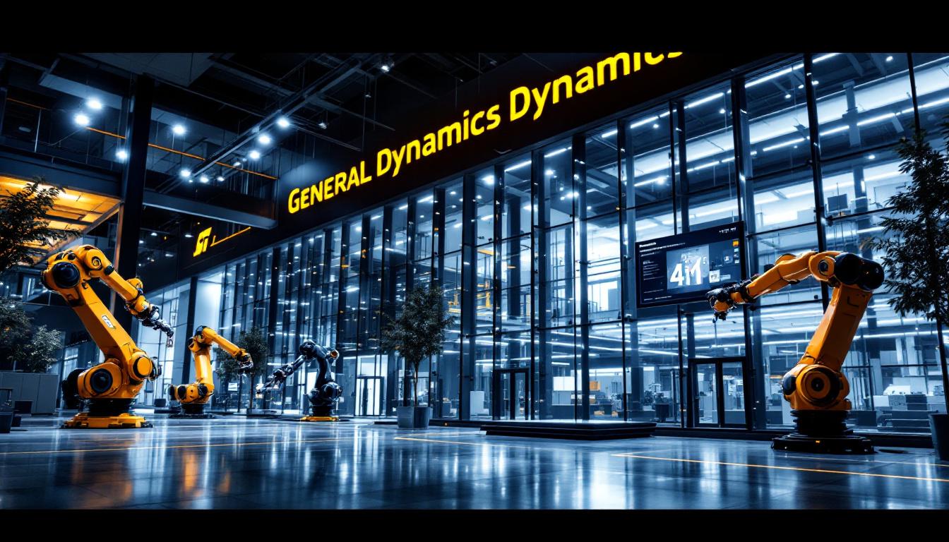 A photograph of capture a photograph of the general dynamics headquarters showcasing its modern architecture