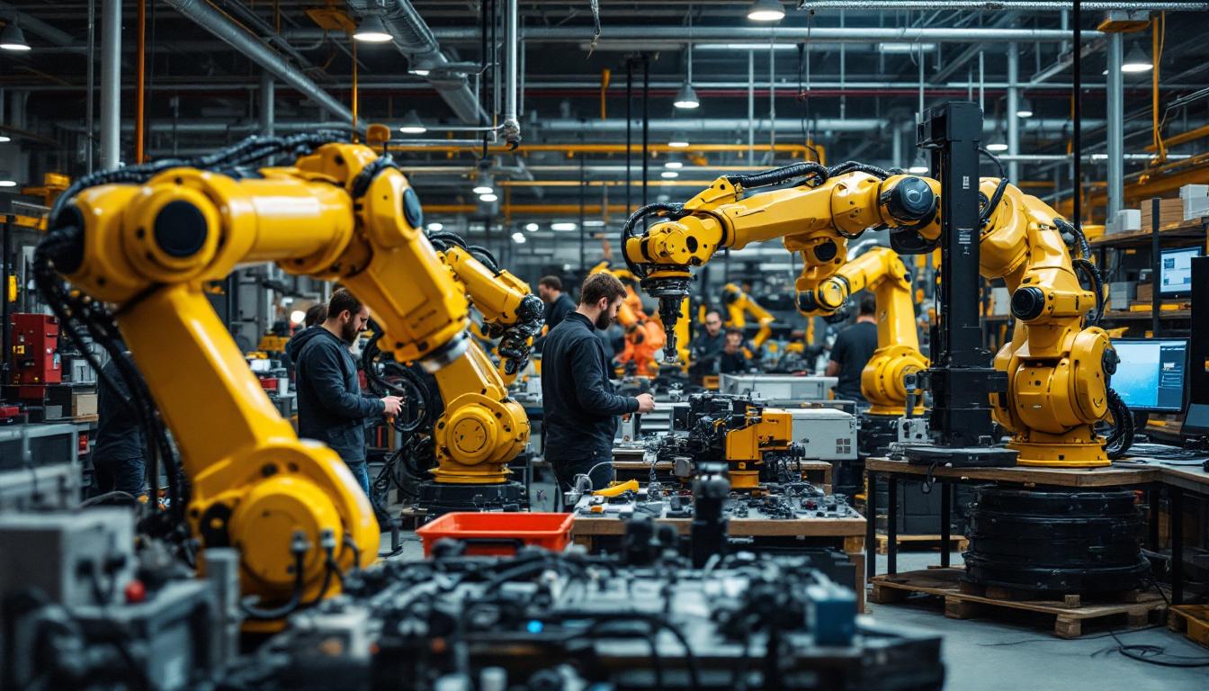 A photograph of a dynamic industrial robotics lab in cambridge