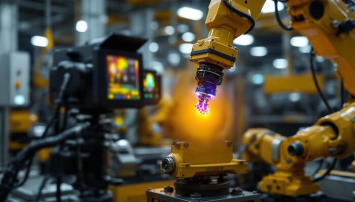 A photograph of a thermal camera in action