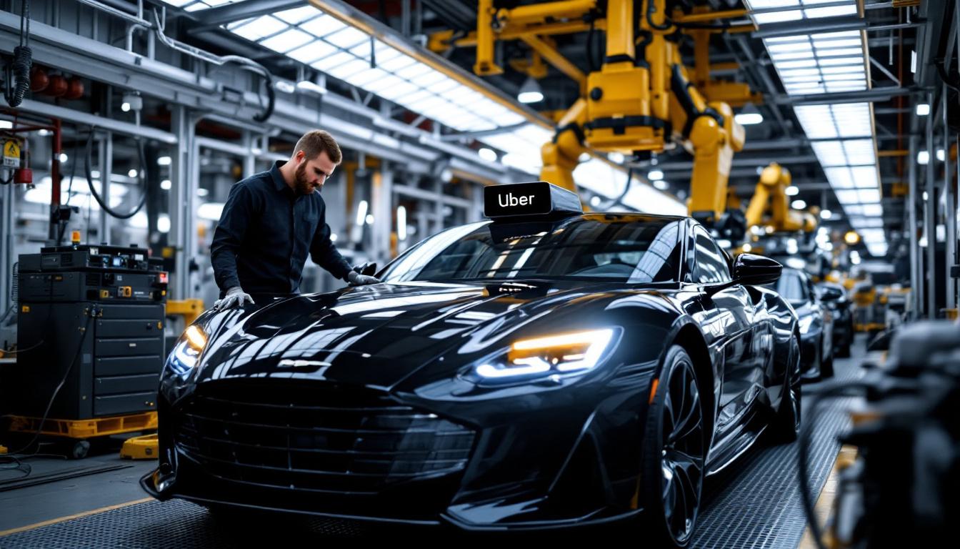 A photograph of a sleek