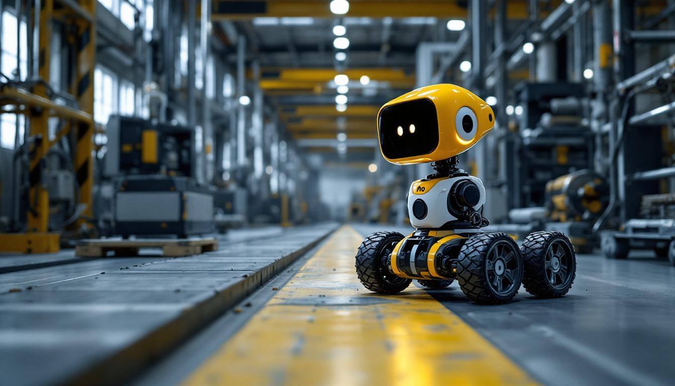 A photograph of a spot robot in action within an industrial setting
