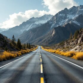 A photograph of a rugged road leading to big bear