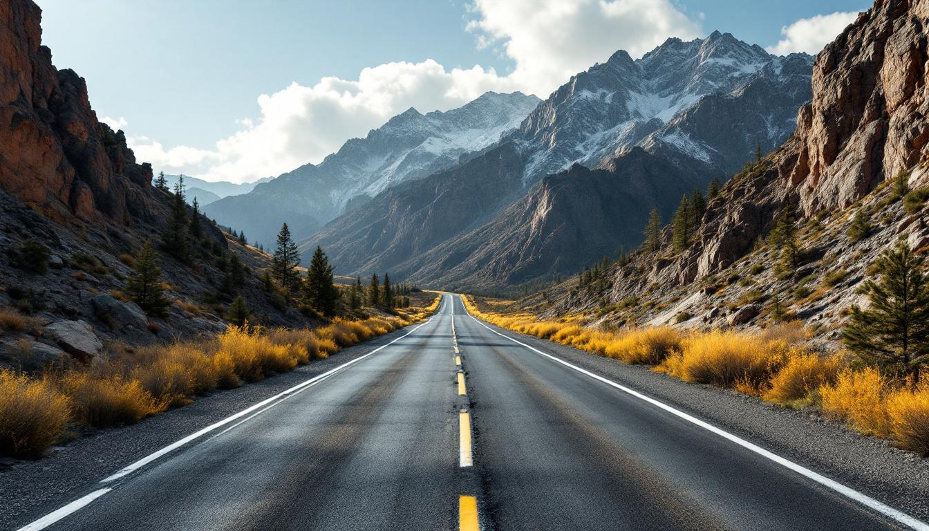 A photograph of a rugged road leading to big bear