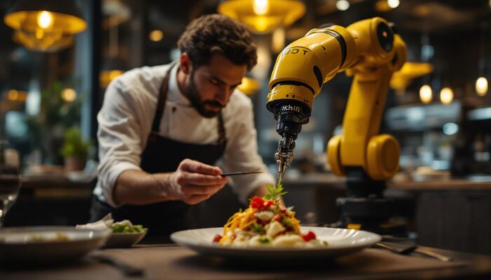 A photograph of a michelin star inspector in action