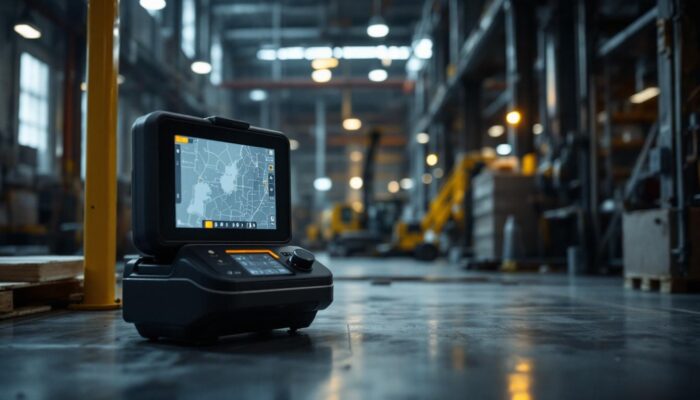 A photograph of capture a photograph of the leica blk in action within an industrial setting