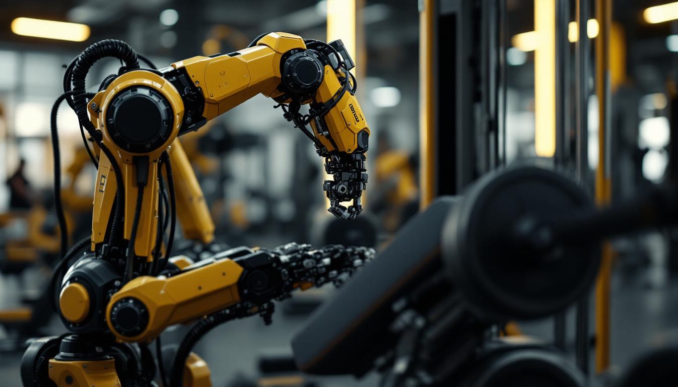 A photograph of a sleek industrial robotic arm in action