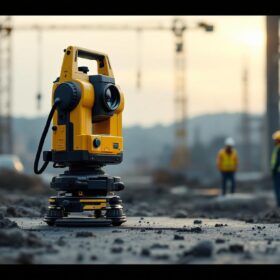 A photograph of capture a photograph of an industrial robotic surveying system in action