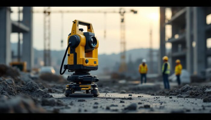 A photograph of capture a photograph of an industrial robotic surveying system in action