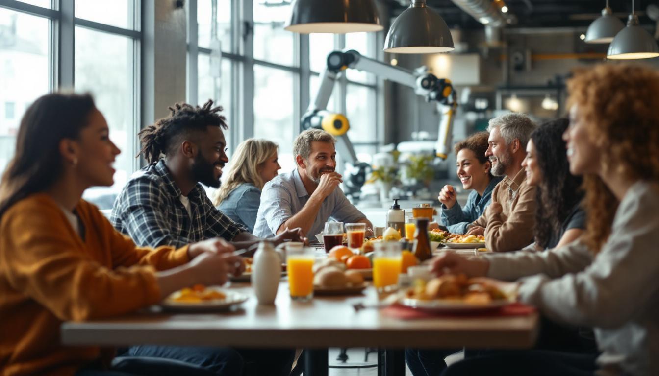 A photograph of a bustling breakfast scene in billerica