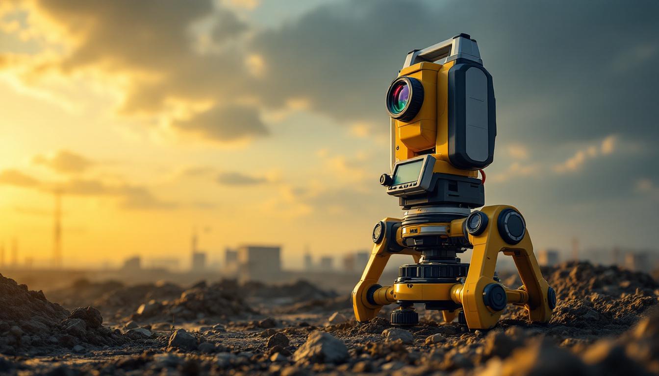 A photograph of capture a photograph of an industrial robotic surveying system in action