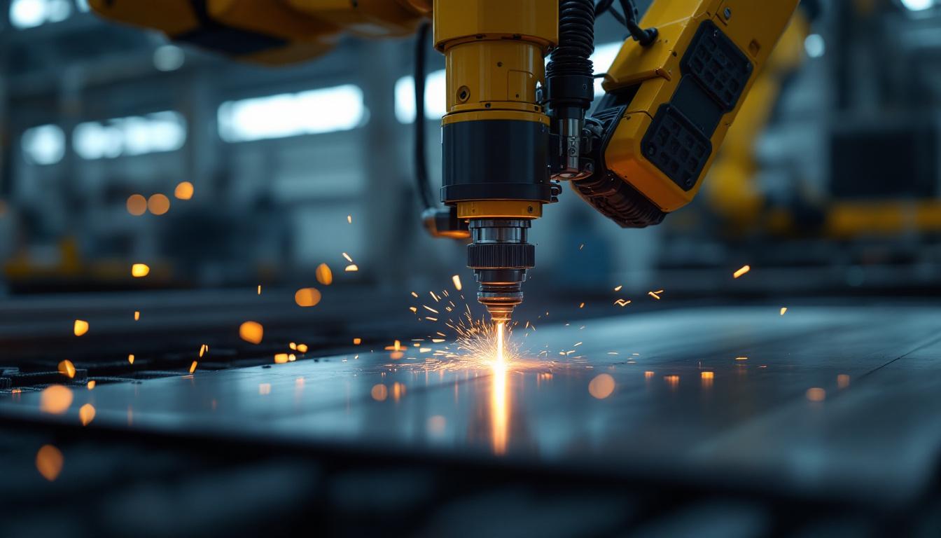 A photograph of a robotic arm in action
