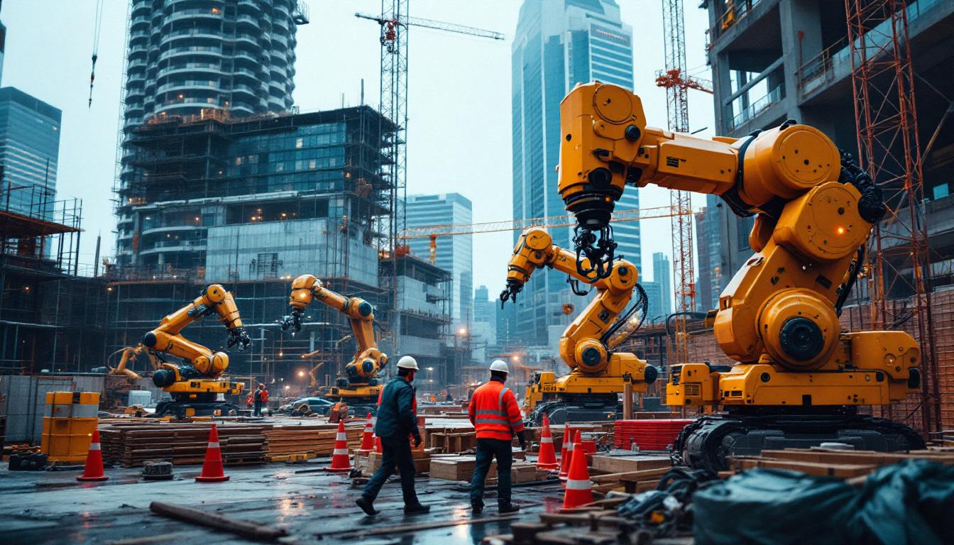 A photograph of a busy construction site in boston