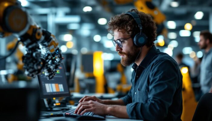A photograph of a skilled software engineer at boston scientific