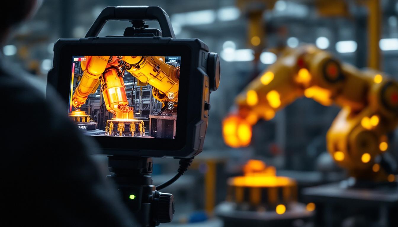 A photograph of a thermal camera in action