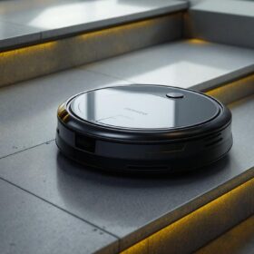 A photograph of a sleek