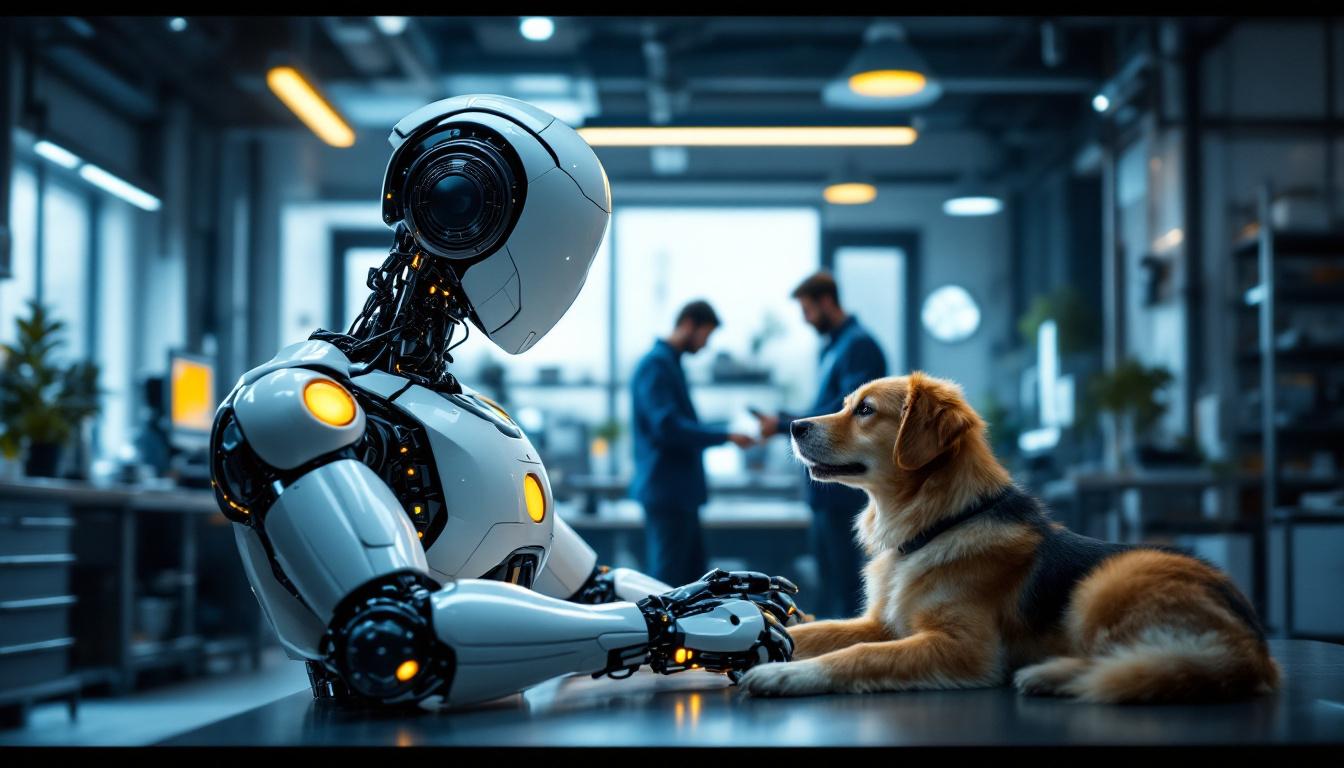 A photograph of a sleek industrial robot in action