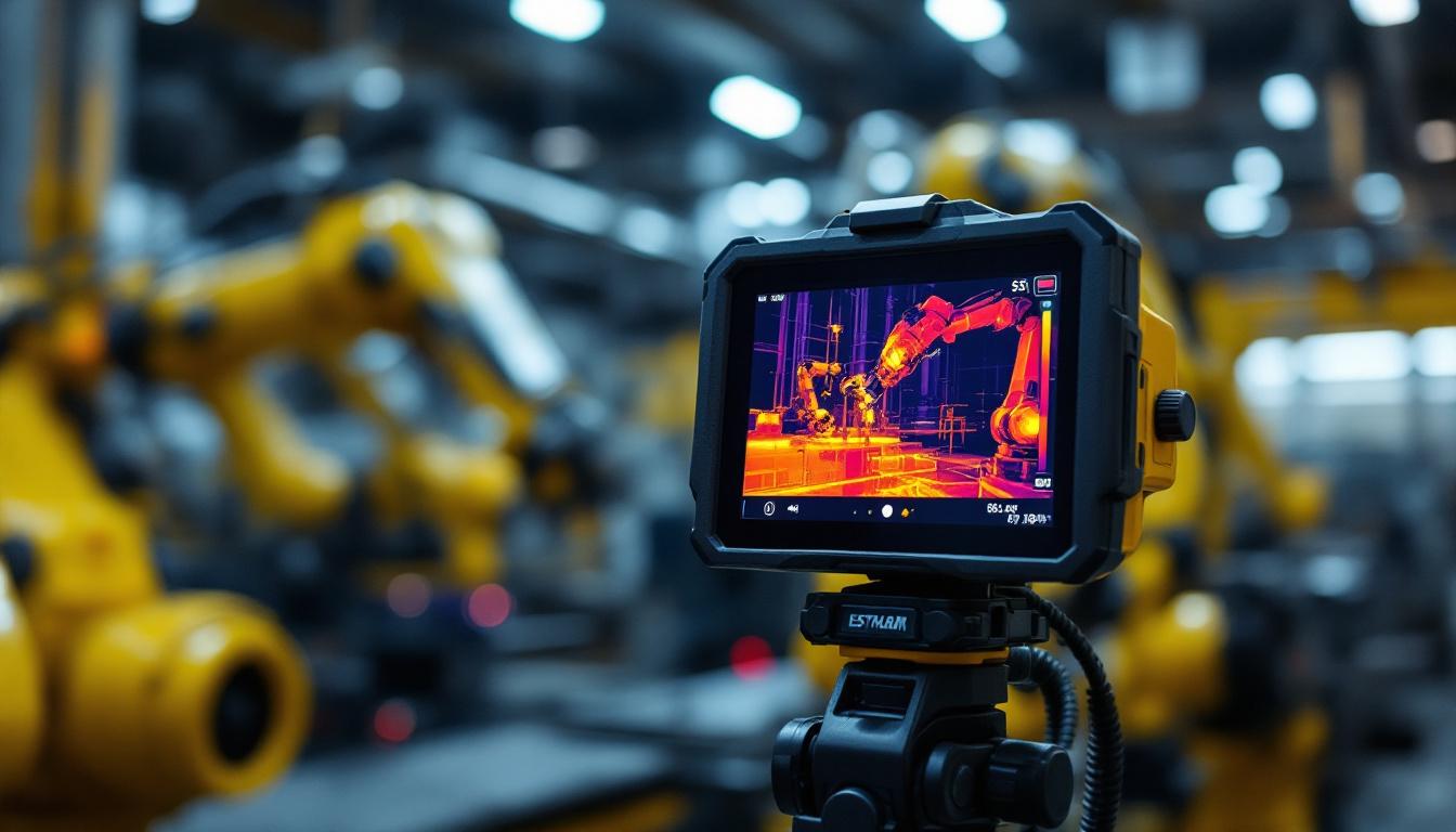 A photograph of a thermal camera in action