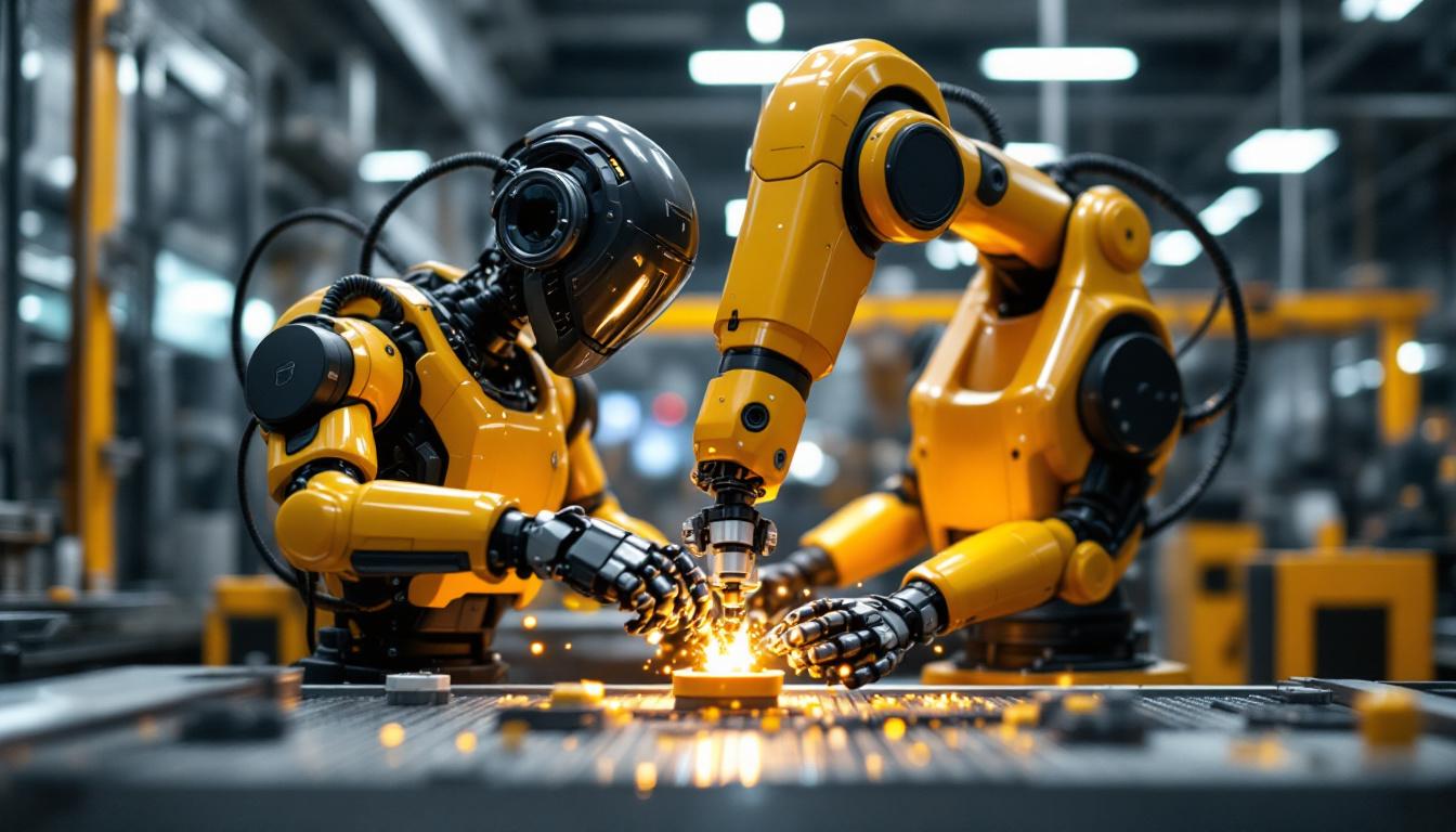 A photograph of a collaborative industrial robot