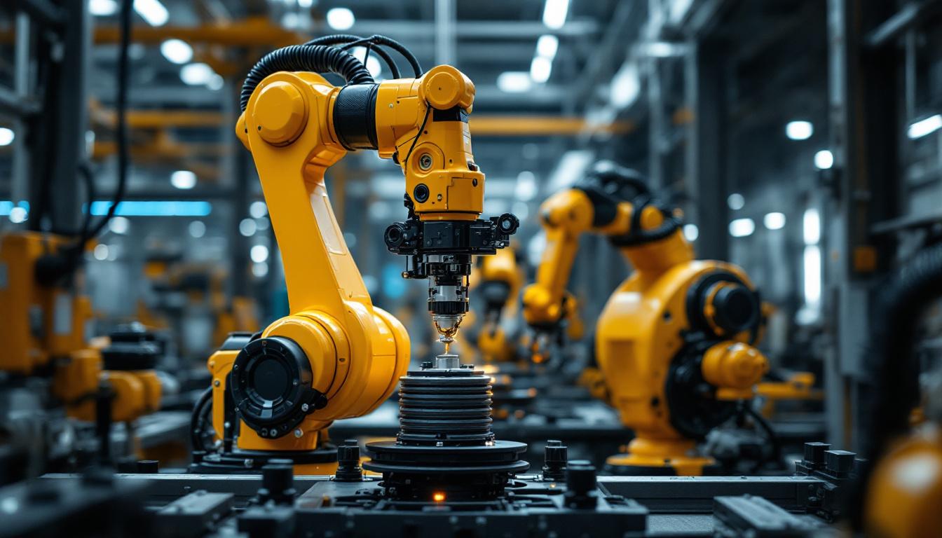 A photograph of a spot co industrial robot in action within a manufacturing environment