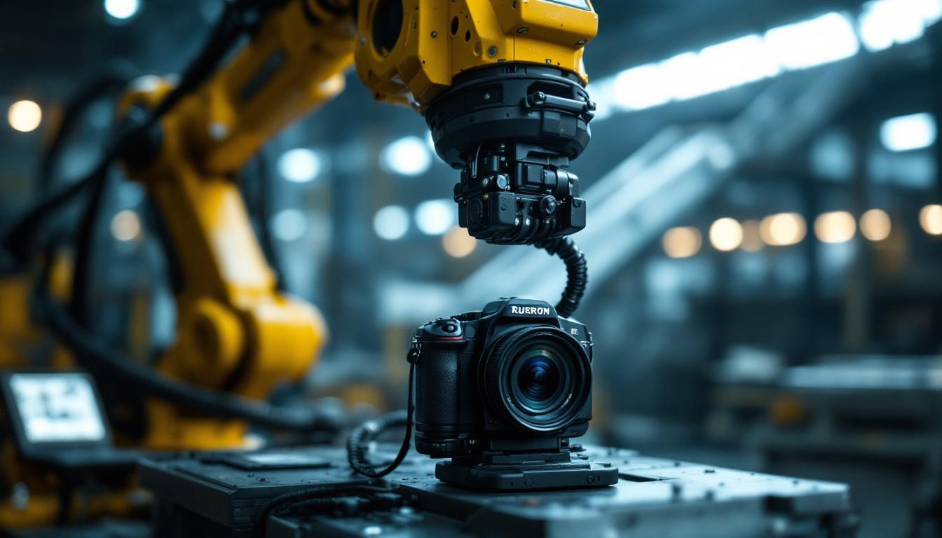 A photograph of capture a photograph of a rugged digital camera in an industrial setting