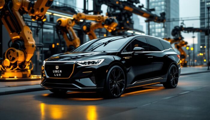 A photograph of a sleek