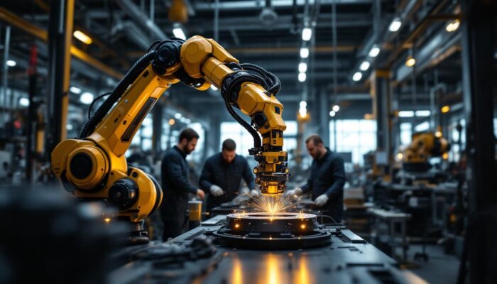 A photograph of a dynamic industrial setting in boston