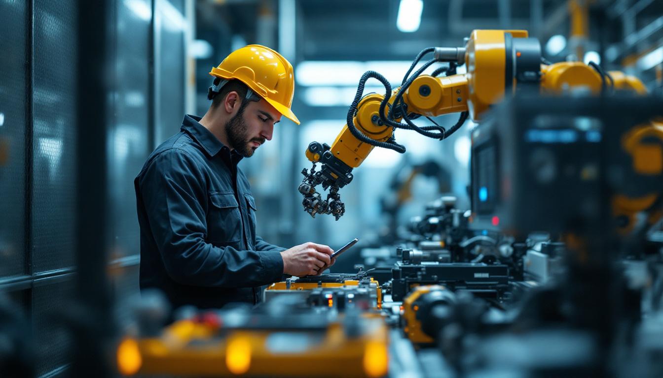 A photograph of a reliability engineer in a modern industrial setting