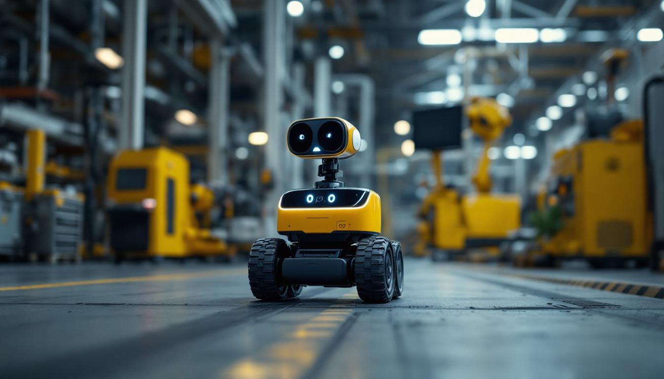 A photograph of a spot robot in action within an industrial setting