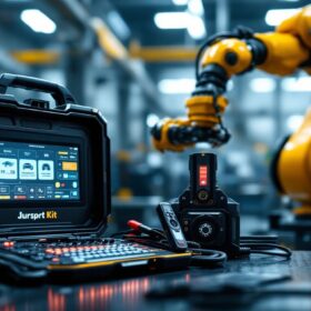 A photograph of a sleek