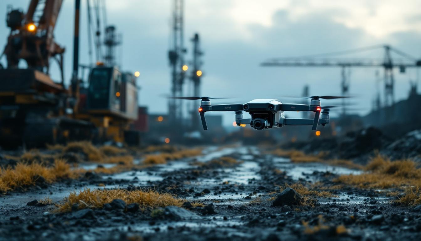 A photograph of capture a photograph of a trimble uav in action