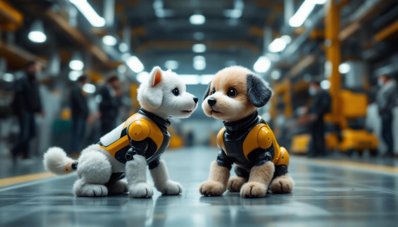 A photograph of a playful